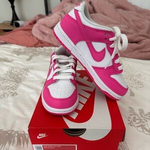 Nike Dunk Low kids Pink and White